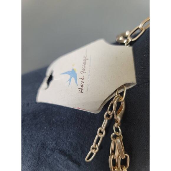 Women's Island Passage Multi Strand Beaded Necklace Lobster Clasp Cream Gold - Picture 6 of 6